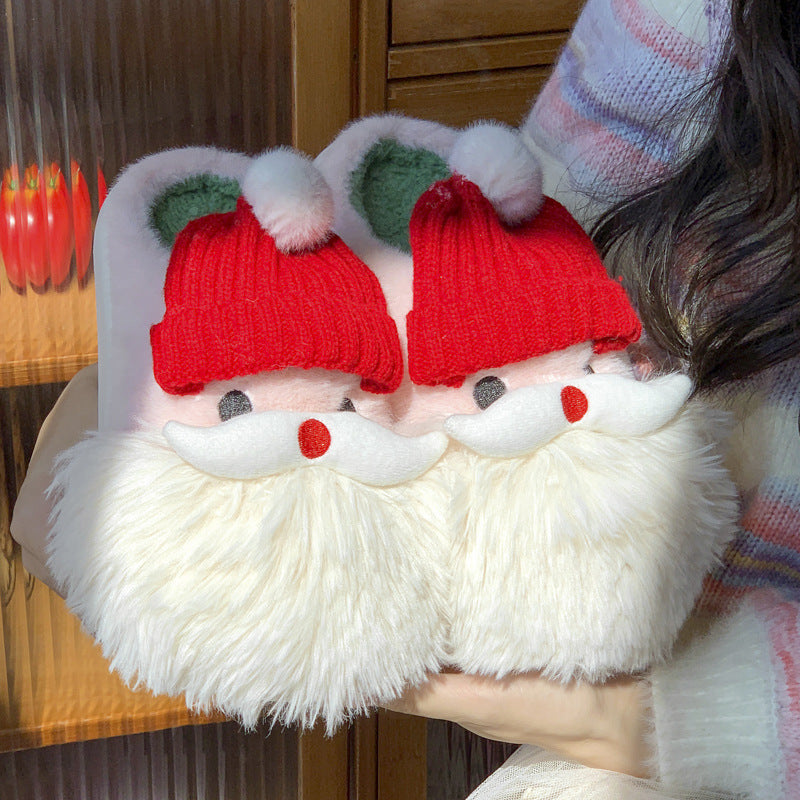 Cute Christmas Santa Claus Home Slippers For Women