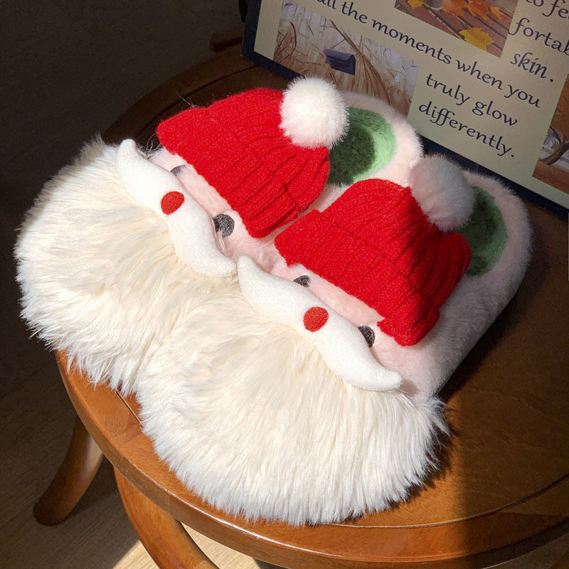 Cute Christmas Santa Claus Home Slippers For Women