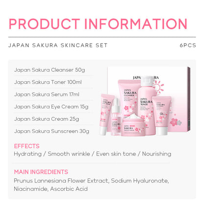 Skin Care Set JAPAN SAKURA Women Beauty