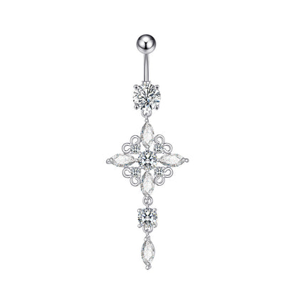 Zircon Navel Ring Navel Nail Piercing Jewelry