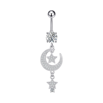 Zircon Navel Ring Navel Nail Piercing Jewelry