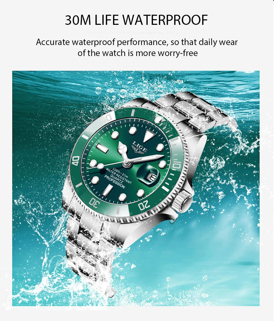 Luxury Fashion Diver Watch Men Waterproof