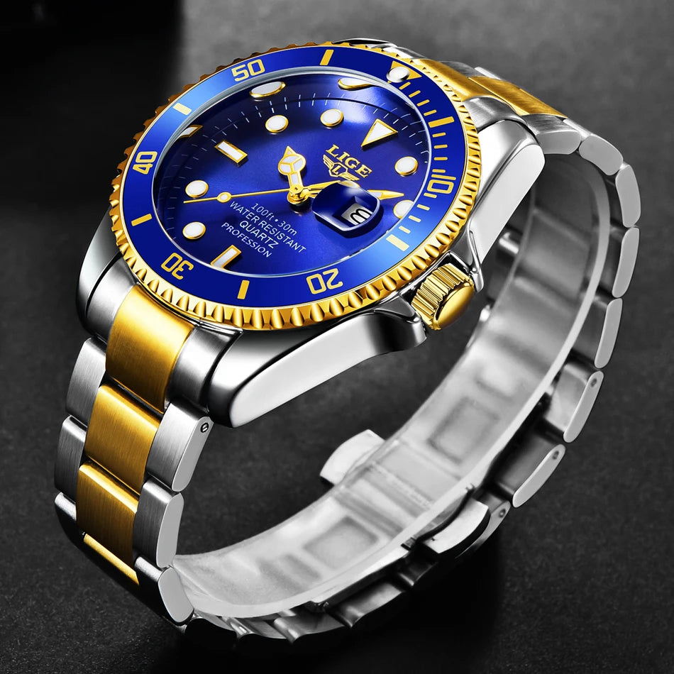 Luxury Fashion Diver Watch Men Waterproof