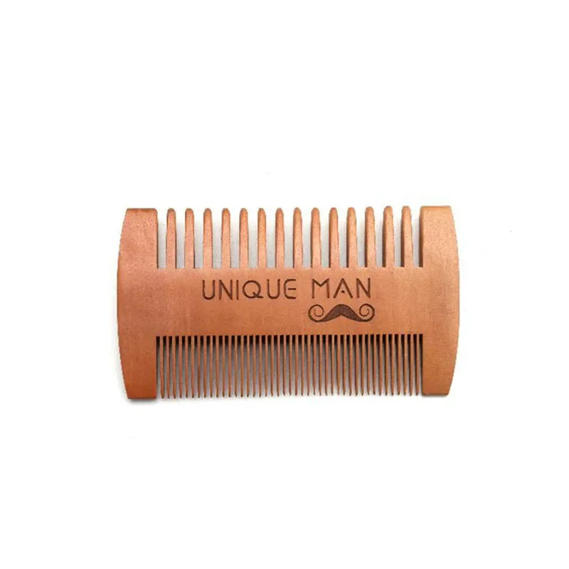 Natural Wood Hair Brush Beard Comb for Men Gift