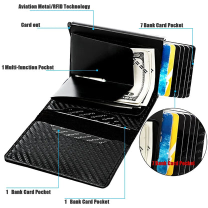 Carbon Fiber Credit Card Holder Wallet Men