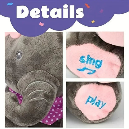 Animated Elephant Toys Plush Singing Elephant with Ears Moving