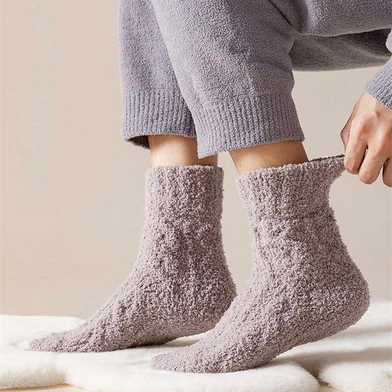 Unisex Winter Warm Fuzzy Coral Fleece Socks